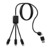 5-in-1 Charging Cable with Light-Up Logo - Bk vs